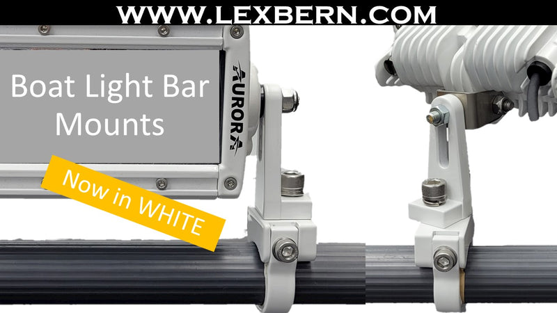 white-marine-boat-light-bar-mounts