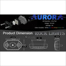 Aurora Waterproof Multi-Color LED Rock Light Kit - LED Rock Light