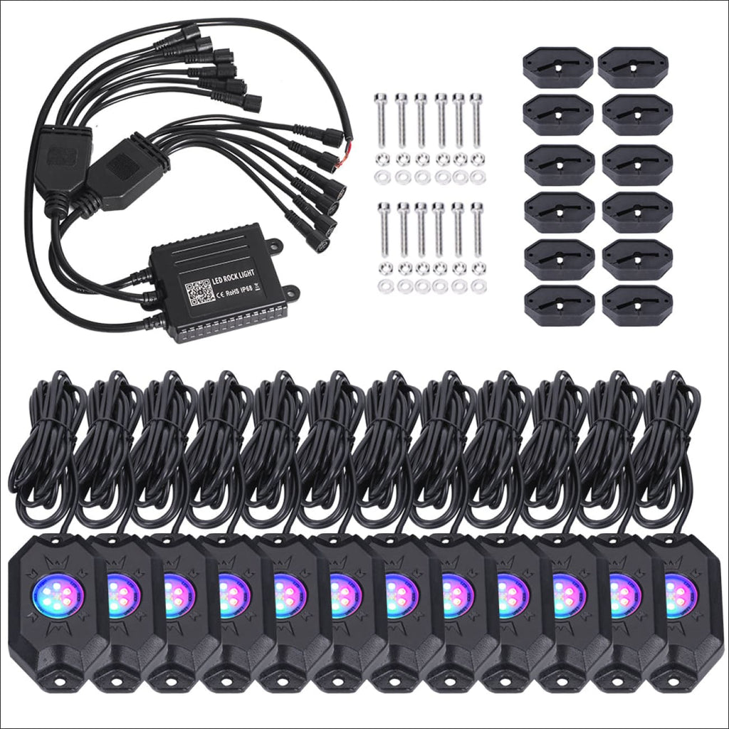LXBERN 12 PC RGBW LED Rock Light Kit – LEXBERN