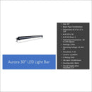 Aurora 30 Inch Single Row + 3 Inch Cubed Bundle - 16 000 Lumens - Bundle