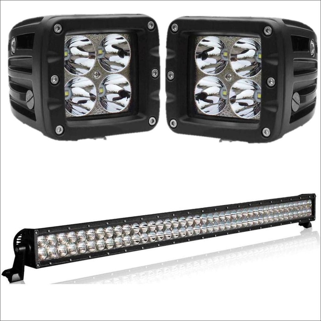 Aurora 40 Inch Dual Row + 3 Inch Cubed Bundle - 38,000 Lumens