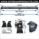 Aurora 40 inch amber single row light bar dimensions