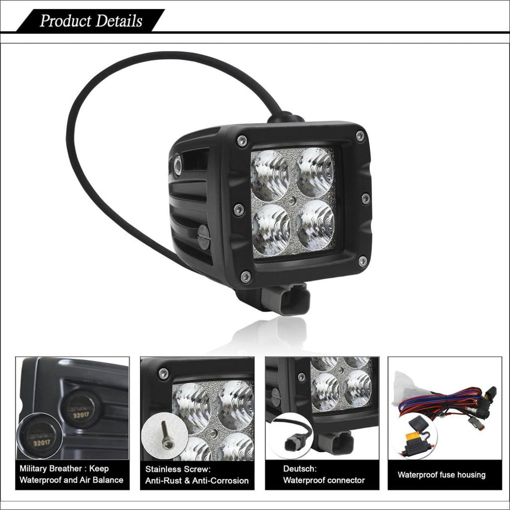 Aurora AMBER 3 Inch LED Cubed light kit – LEXBERN