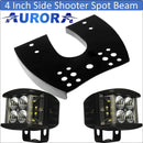 Aurora ATV Handle Bar Cubed Bracket Kit w/ Light Cube - Side Shooter Spot - Light Bar Mount - ATV-Dirt-Bike