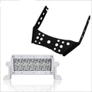 Aurora ATV Handle Bar Kit w/ 6 Inch LED Light Bar - 6 Inch Dual Row LED Light Bar - Marine White - Light Bar Mount - ATV-Dirt-Bike