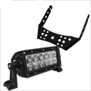 Aurora ATV Handle Bar Kit w/ 6 Inch LED Light Bar - 6 Inch Dual Row LED Light Bar - Light Bar Mount - ATV-Dirt-Bike
