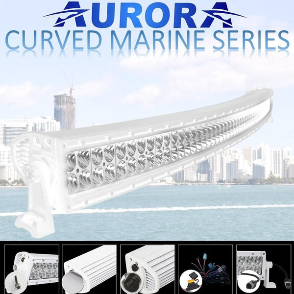 NEW - Aurora Curved Marine White Light Bars