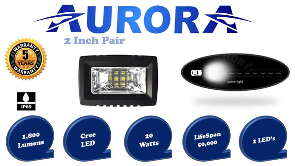 aurora 2 inch wide angle scene beam light