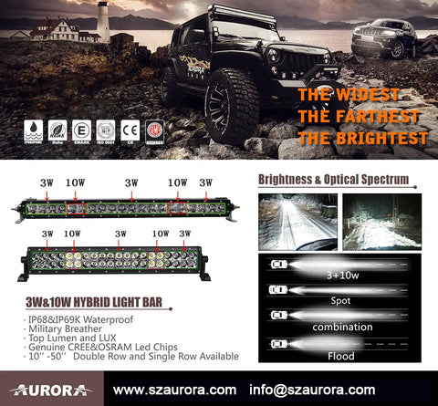 Aurora Hybrid Series LED Light Bars