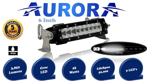 aurora 6 inch light bar