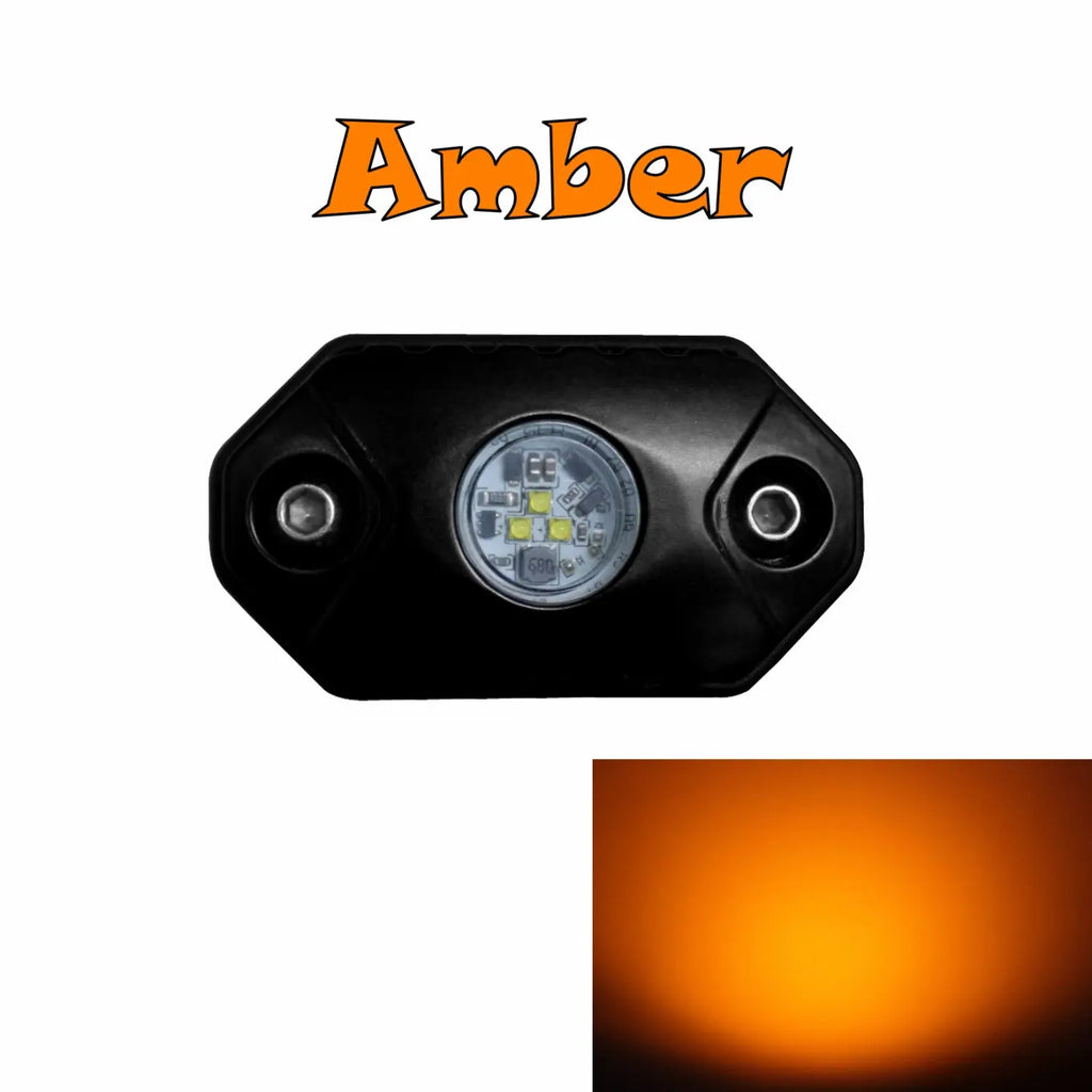 aurora amber led rock light