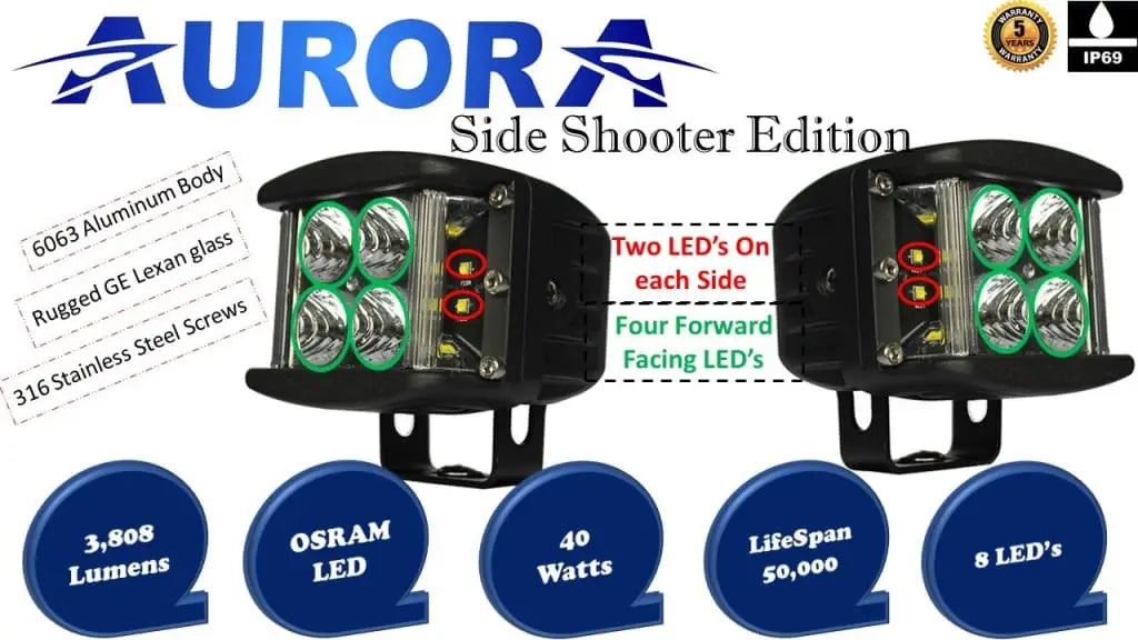 Aurora-jeep-wrangler-led-ditch-lights-side-shooters