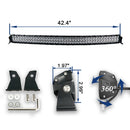 Aurora 40 Inch D6D1 Slim Series Curved Light Bar -38,000 Lumens