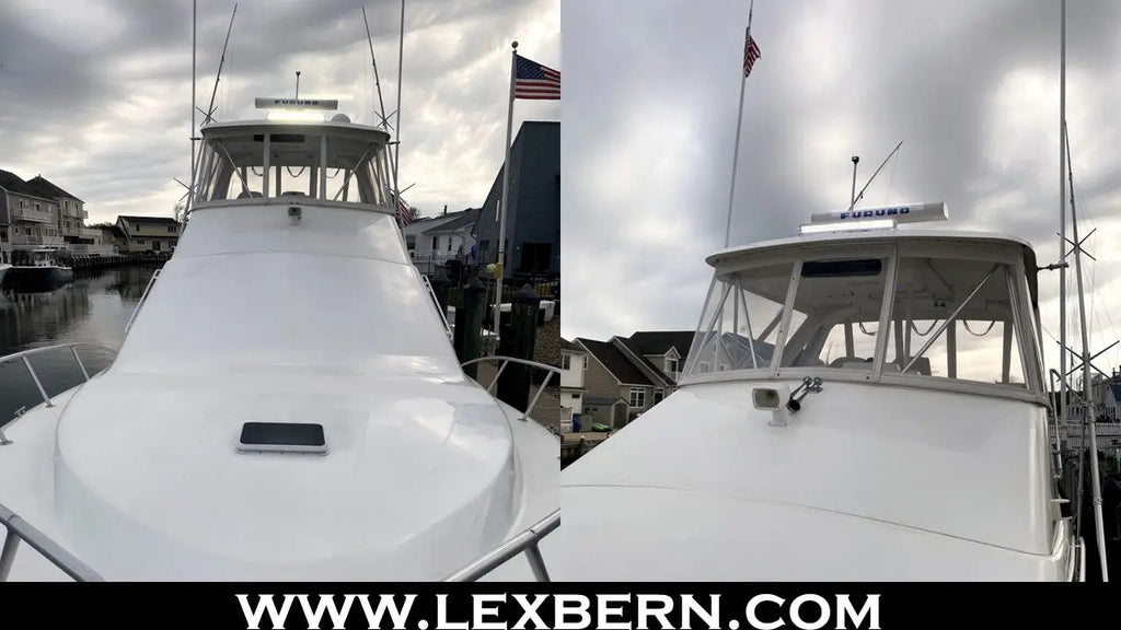 Ocean Yacht 30 inch aurora curve LED lighting front -view-collage