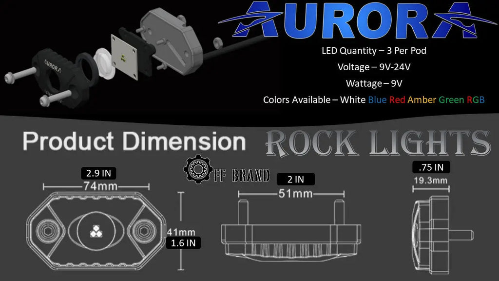 Aurora LED Rock Light