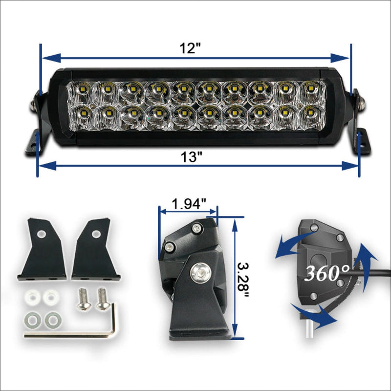 aurora-D6-series=10-inch-light-bar-dimesions