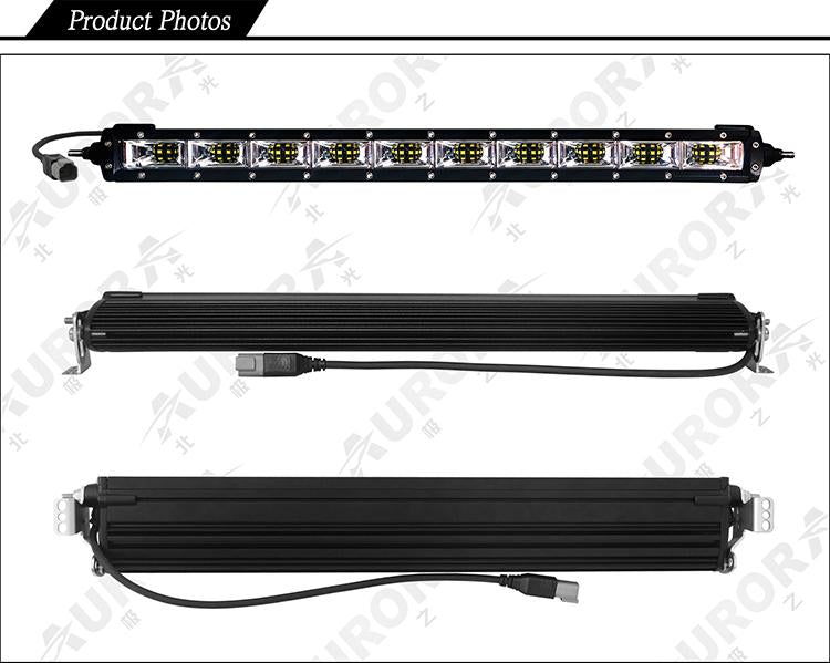Aurora 10 Inch Single Row LED Light Bar with Scene Beam Pattern - LED Light Bar