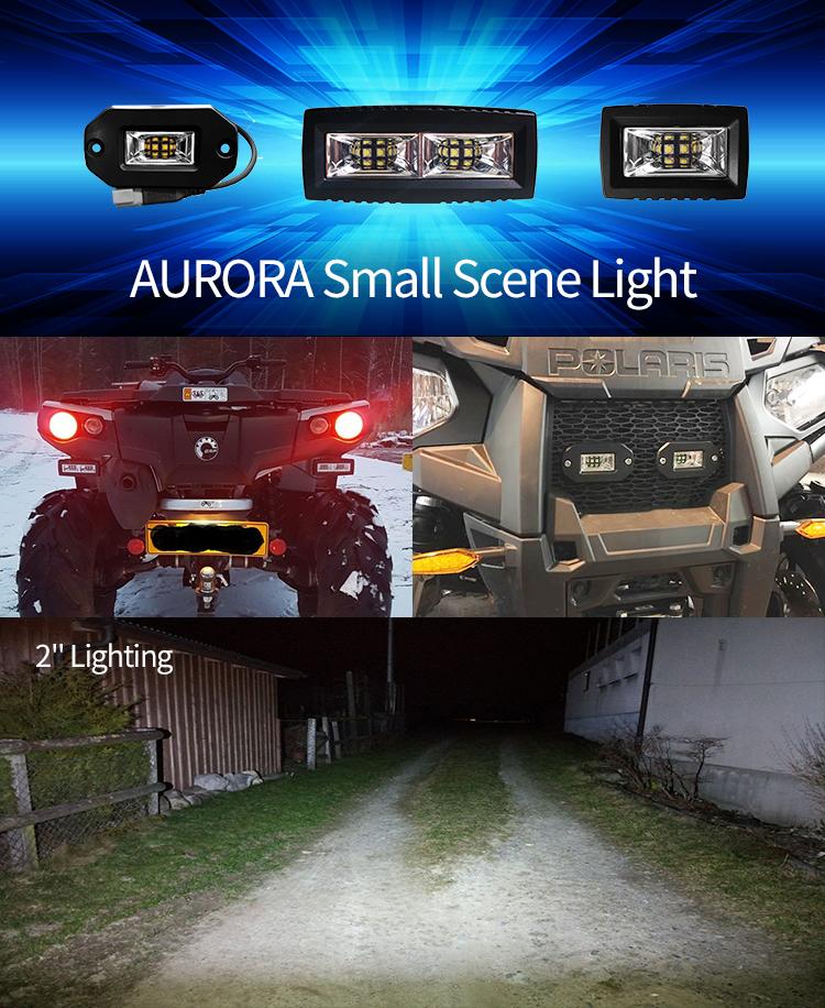 Aurora 2 Inch Flush Mount LED Light w/ Scene Beam Pattern - LED Light Pod