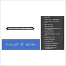 Aurora 20 Inch Single Row + 3 Inch Cubed Bundle - 12 000 Lumens - Bundle