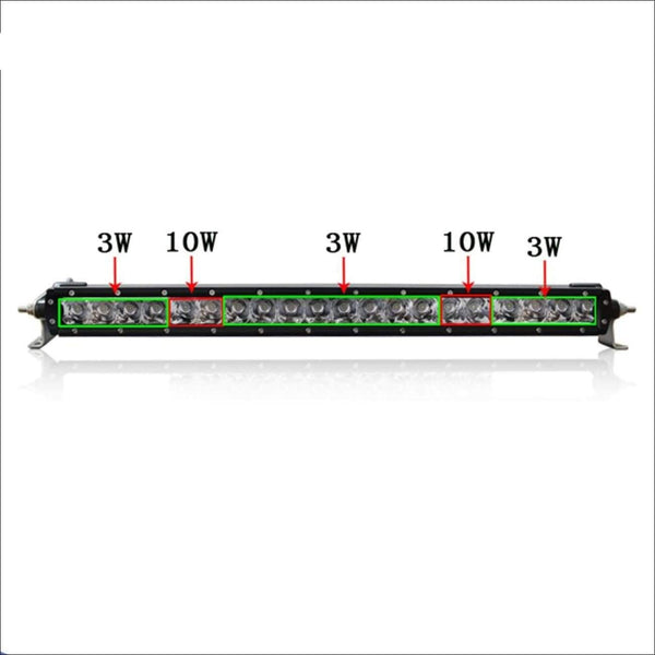 Aurora 20 Inch Single Row LED Light Bar - Hybrid Series 7 704 Lumens - LED Light Bar