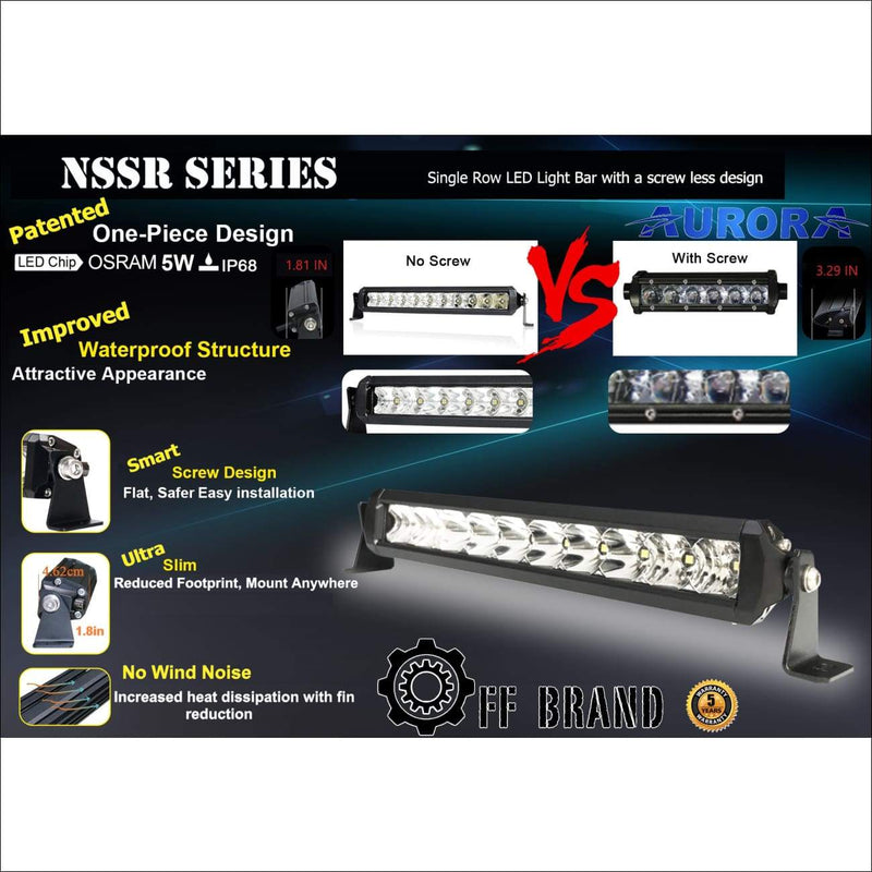 Aurora 20 Inch Single Row Slim NSSR Series - LED Light Bar