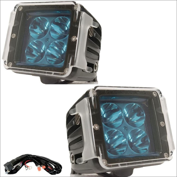 aurora led pod lights 3 inch lights defender series clear pod cover 