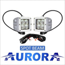 Aurora 3 Inch Marine White LED Cube Kit - 3 880 Lumens - Spot - Marine Lights