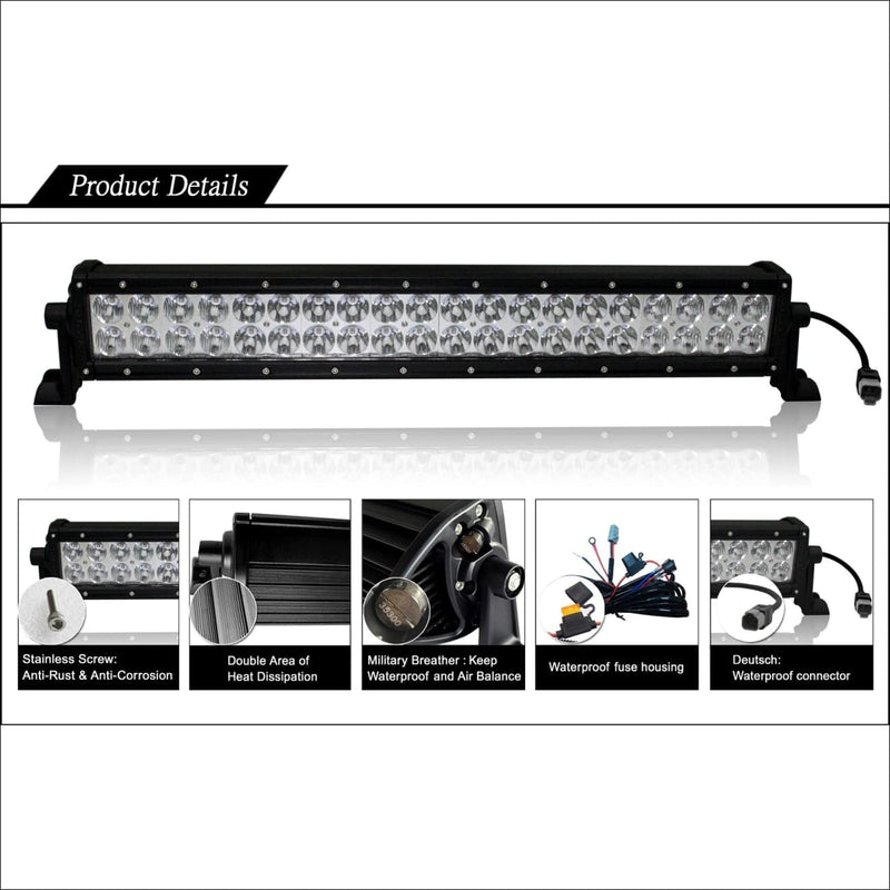 Aurora 30 Inch Dual Row + 3 Inch Cubed Bundle - 29 000 Lumens - Bundle