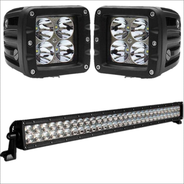 Aurora 30 Inch Dual Row + 3 Inch Cubed Bundle - 29,000 Lumens