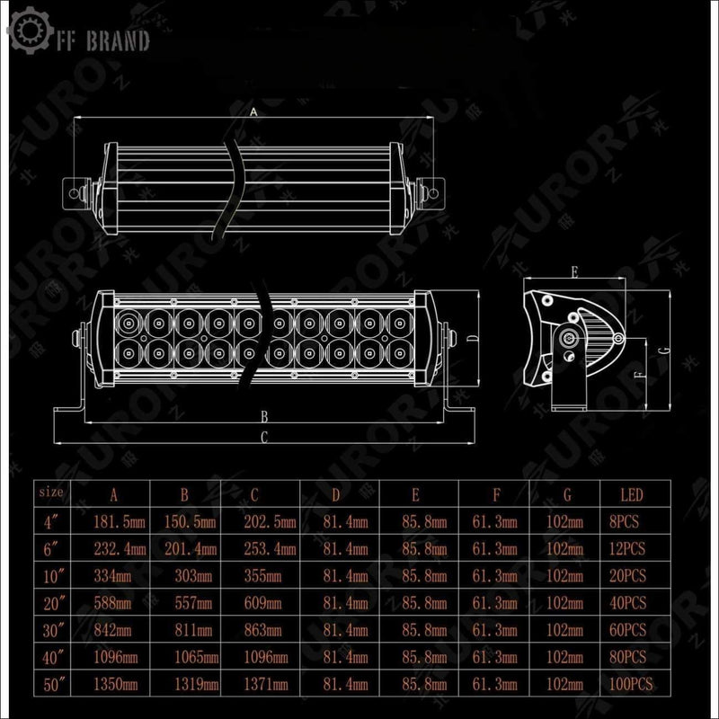 Aurora 30 Inch Dual Row AW Series LED Light Bar - AW Series LED Light Bar