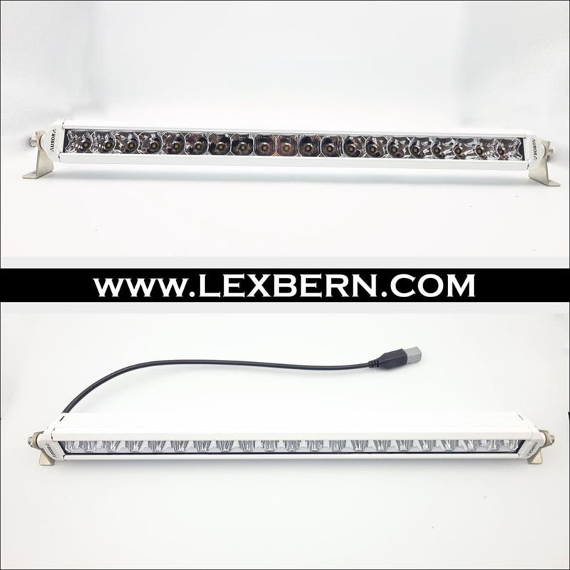 Aurora 40 Inch Single Row Marine White Light Bar  NSSR Edition - 24,320 Lumens