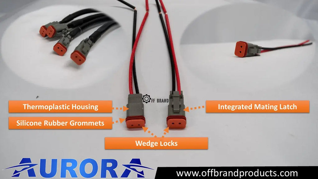 Aurora Dual Sport LED Light Connectors - Deutsch Connectors