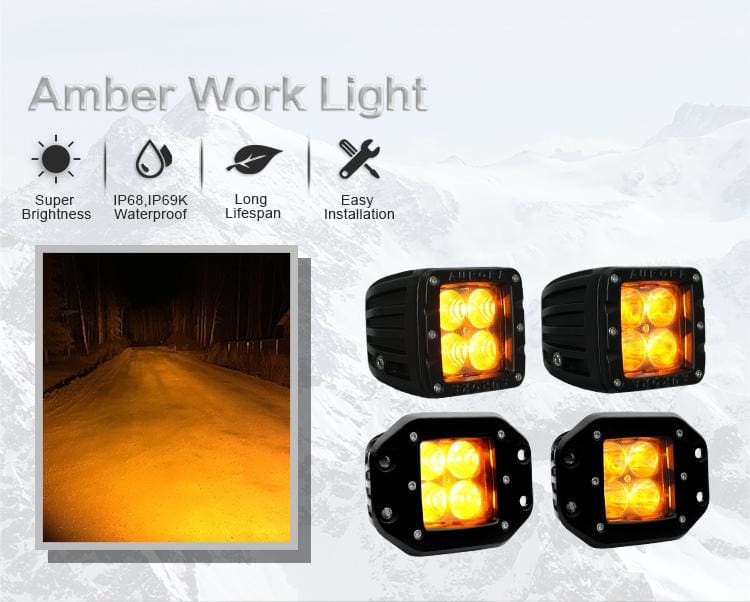 aurora amber led pod light