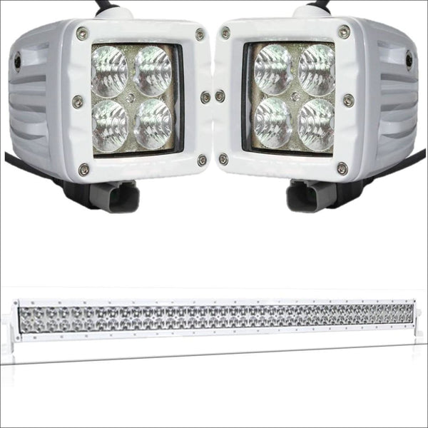 Aurora CAT 4 Bundle - 40 Inch Plus 3 Inch - 38,000 Lumens boat led light bar