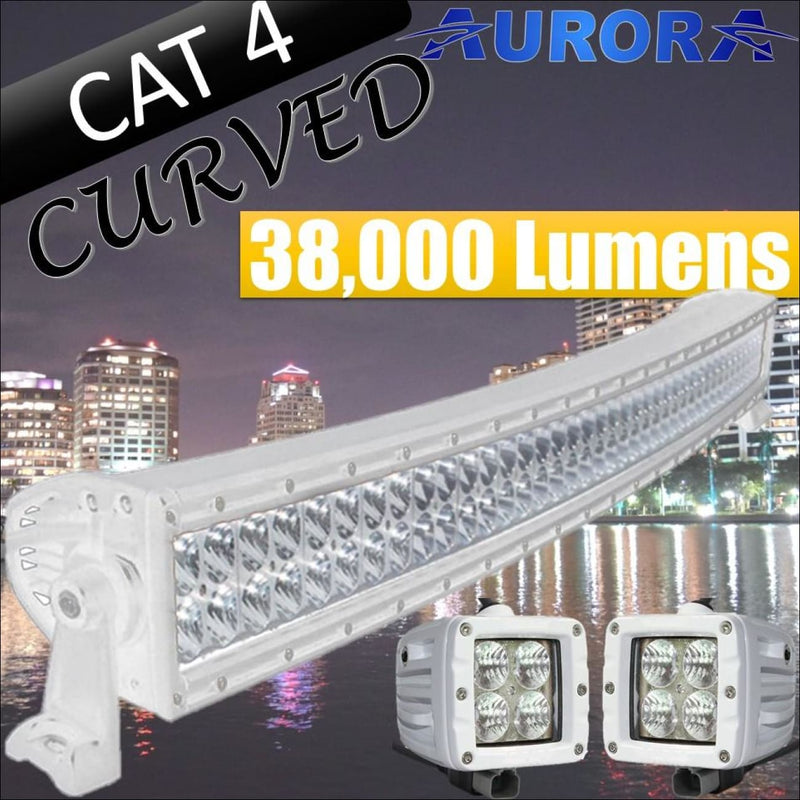 Aurora CAT 4 Bundle Curved - 40 Inch Plus 3 Inch - 38 000 Lumens - Bundle