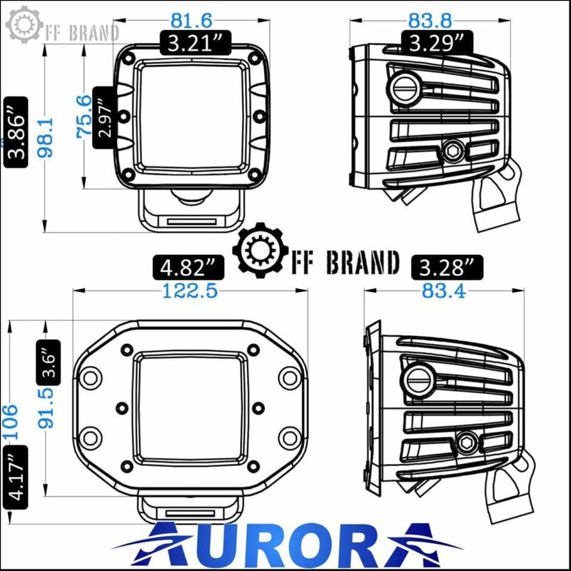 Aurora CAT 2 Bundle Curved - 20 Inch Plus 3 Inch - 21 000 Lumens - Bundle