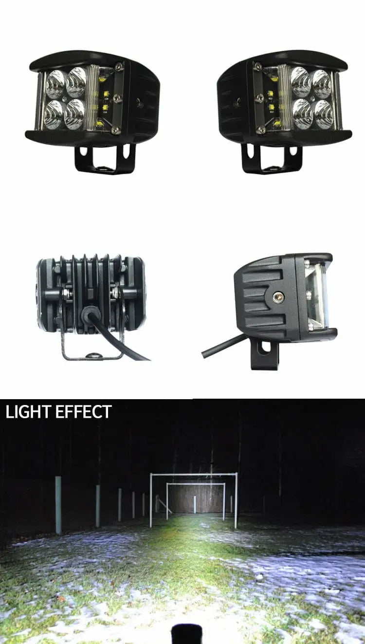 Aurora side shooter led light pods jeep wrangler