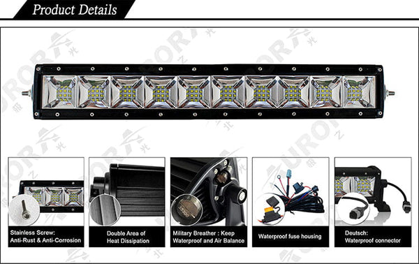 aurora led light bar with scene beam