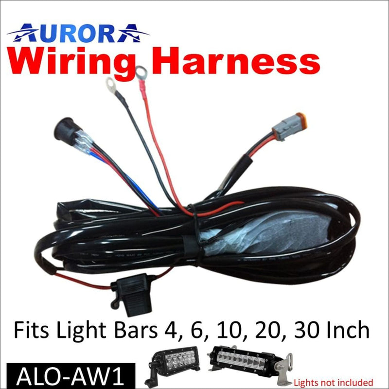 Aurora LED Light Wiring Harness Kit for LED Light Bars 4 to 30 - LED Accessories Wiring Harness