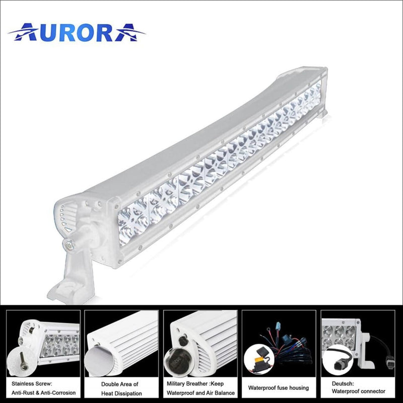 Aurora Marine 20 Inch Curved LED Light Bar - 17 120 Lumens - LED Light Bar