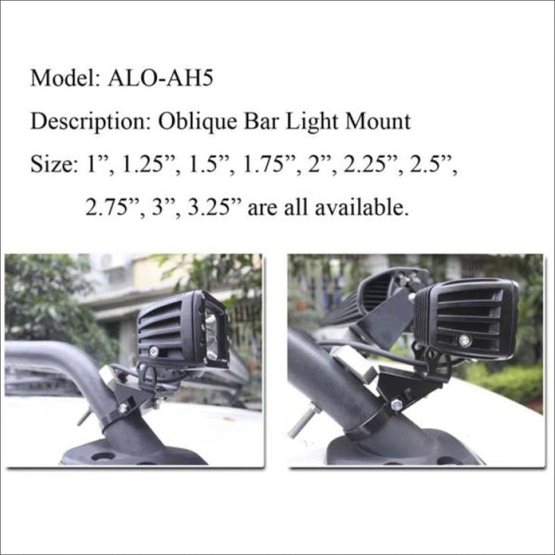 Aurora Oblique LED Light Mount Kit - QTY 2 - Light Bar Mount