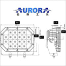 Aurora 6 Inch Quad LED Light - 10 840 Lumens - LED Driving Light