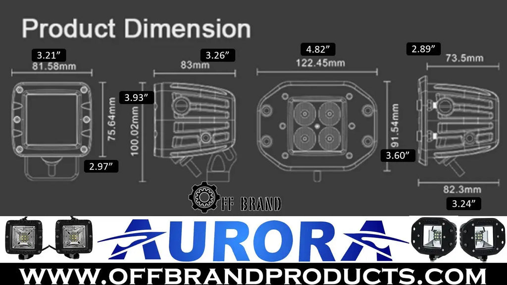 aurora wide angle scene beam led light diemensions