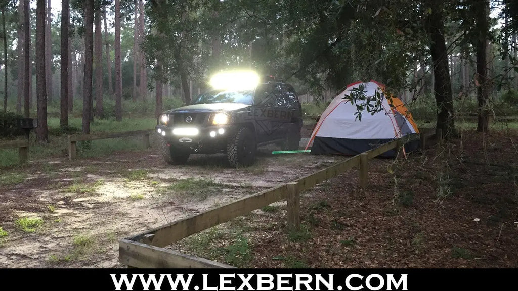 nissan-xterra-campsite-overlanding-light-bars