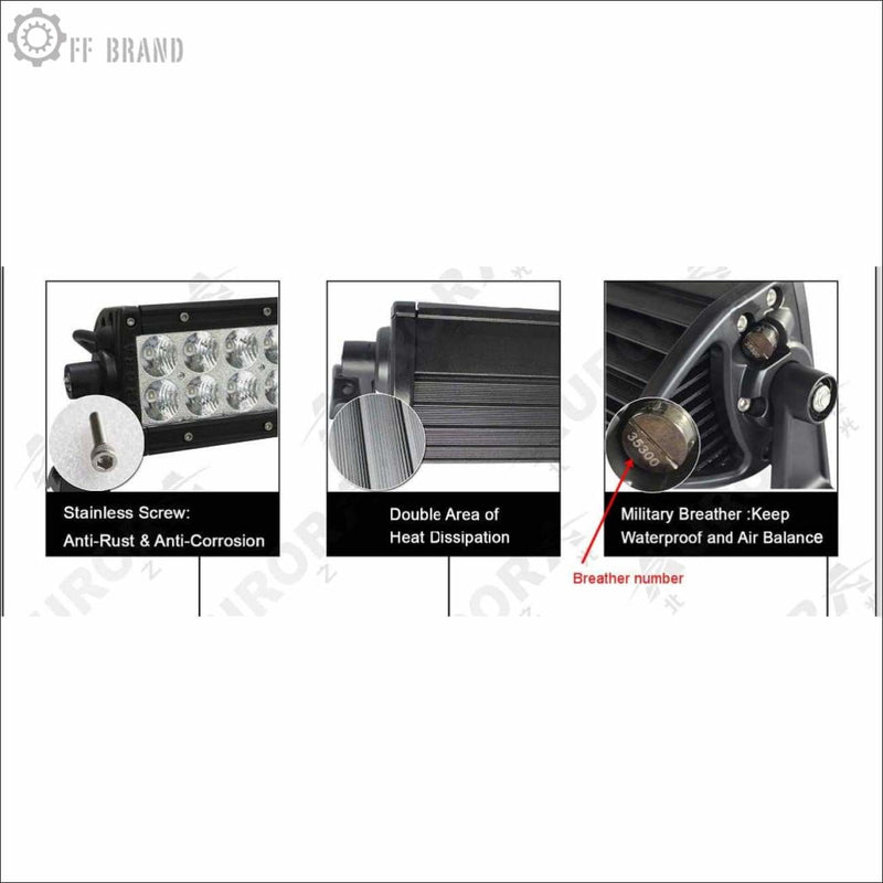 Aurora 10 Inch Dual Row E-Mark Complaint LED Light Bar - 11 880 Lumens - LED Light Bar