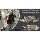 Aurora 10 Inch Marine White LED Light Bar - 8 560 Lumens - Marine LED Light Bars