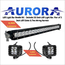 Aurora 20 Inch Single Row + 3 Inch Cubed Bundle - 12 000 Lumens - Bundle