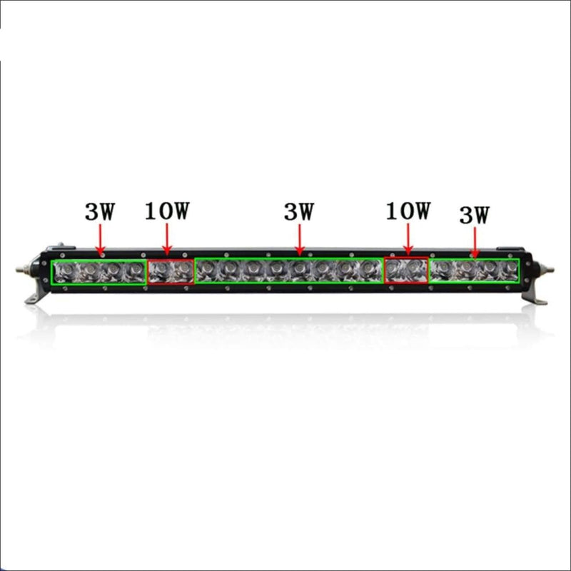 Aurora 20 Inch Single Row LED Light Bar - Hybrid Series 7 704 Lumens - LED Light Bar