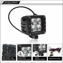 Aurora 3 Inch LED Cubed lights kit Smoked Edition - 3 880 Lumens - LED Light Pod