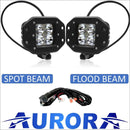 Aurora 3 Inch LED Flush Mount Pod Kit - 3 880 Lumens - LED Light Pod